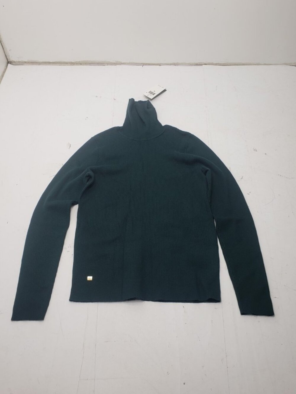 Lauren Ralph Lauren Women’s Green Rib-Knit Turtleneck Cotton Sweater XL